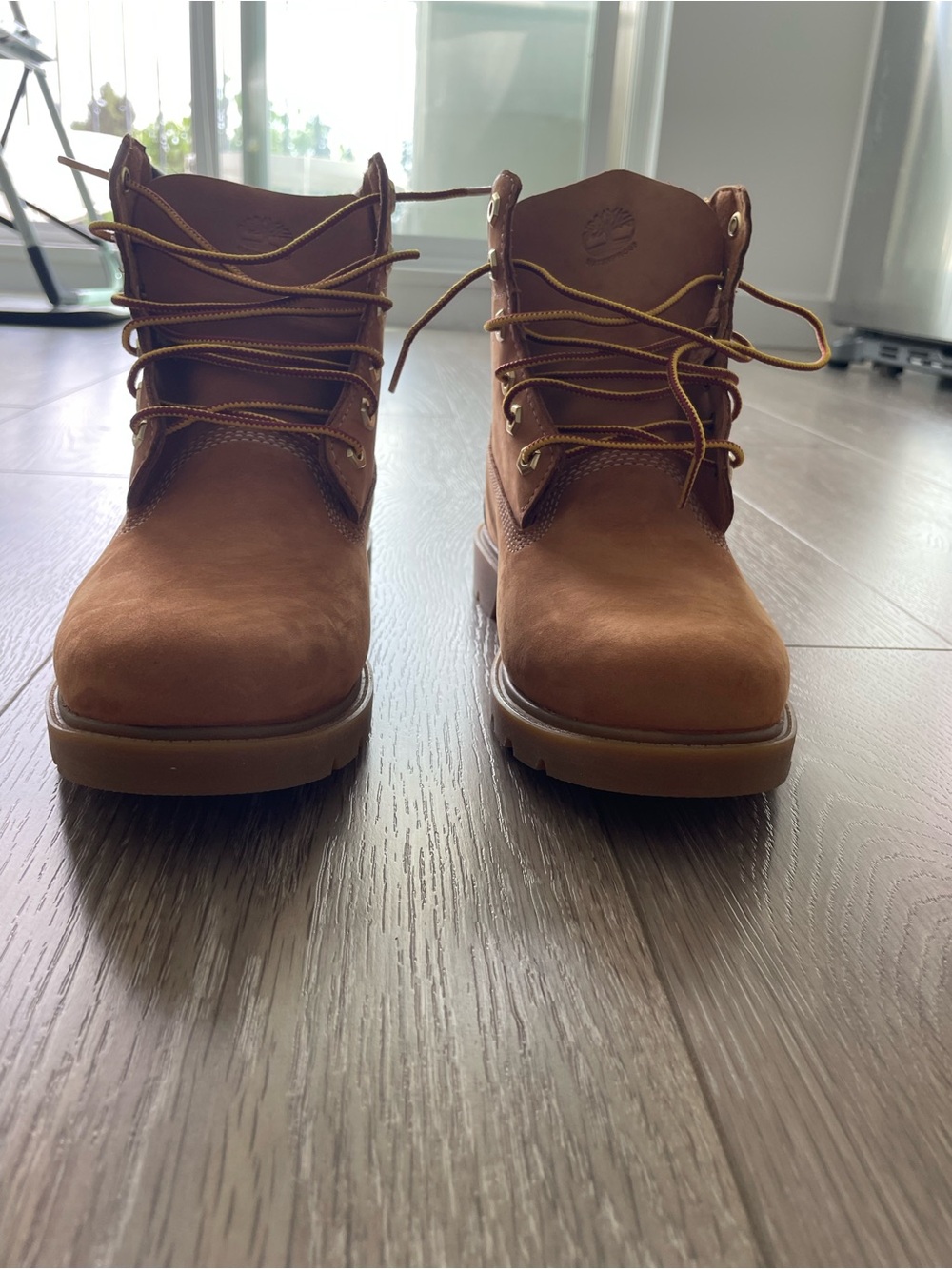 Timberland Wheat/Tan Nubuck Lace-Up Boot with Black Collar - Picture 6 of 11
